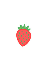 strawberry on white background