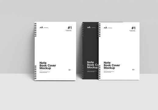 Standing Notebooks Cover Mockup