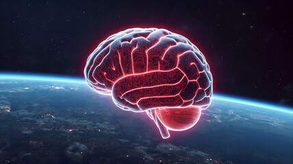 Futuristic digital brain ai network concepts visualizing advanced neural connectivity and intelligence