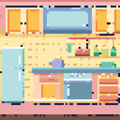 vector illustration of a kitchen room