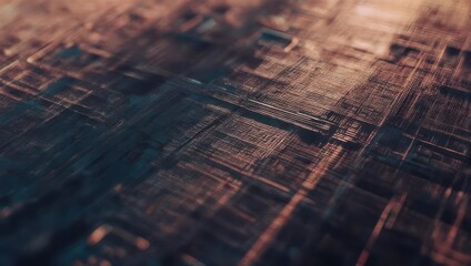 Abstract Circuit Board Design with Depth of Field.