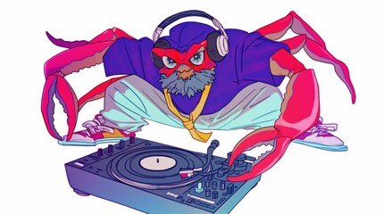 DJ Crab in Streetwear Mixing Tracks