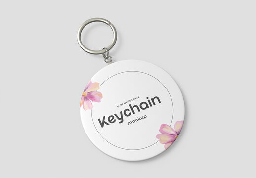 Round Keychain Mockup Template