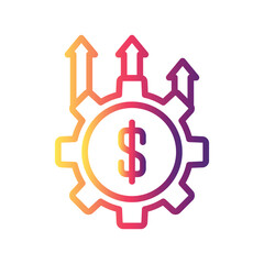 Productivity Color gradient illustration vector icon which can easily modify or edit 
