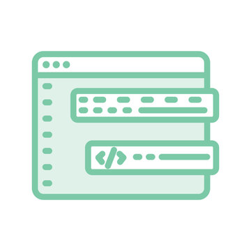 Coding duotone line icon , vector, pixel perfect, illustrator file 
