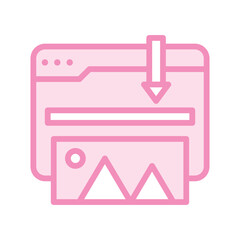 Landing Page duotone line icon , vector, pixel perfect, illustrator file 
