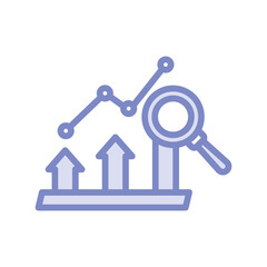 Market Analysis duotone line icon , vector, pixel perfect, illustrator file 
