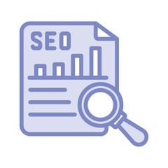 SEO Analytics duotone line icon , vector, pixel perfect, illustrator file 
