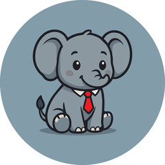 cute mascot baby elephant.eps