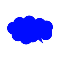 Cloud doodle speech bubble icon