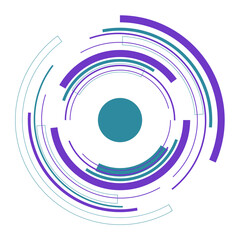 Futuristic Circular HUD Interface Design | Neon Tech Abstract Background