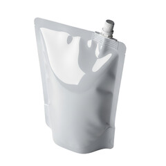 Blank white stand up pouch with spout for product packaging and branding illustration