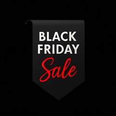 Black friday sale banner with bold text on black background