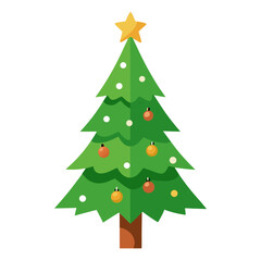 christmas tree isolated on white background
