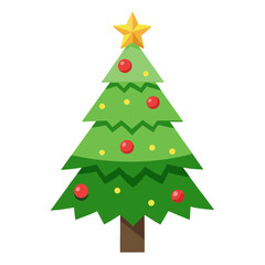 christmas tree isolated on white background