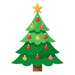 christmas tree isolated on white background