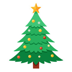 christmas tree isolated on white background