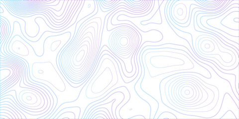 Fototapeta premium Abstract colorful gradient Topographic line map background with shadows. Contour elevation topographic and textured Background Modern design with White background with topographic wavy Patte. 