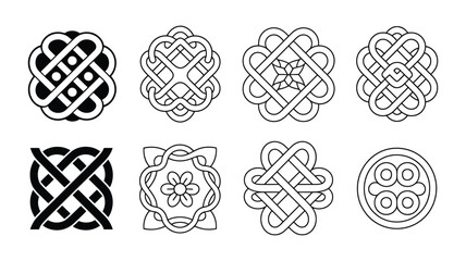 Decorative celtic and floral borders for design elements greeting cards invitations and craft projects