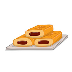 Three Makrout with Rich Chocolate Filling