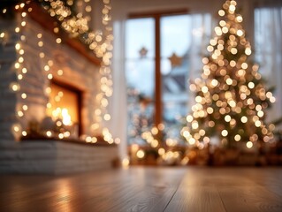 a room decorated for Christmas