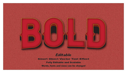 Bold text effect strong, heavy, confident, modern, 3D typography design.