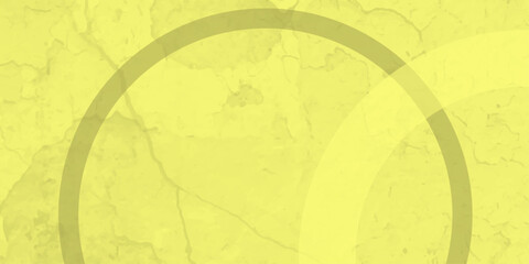 Yellow abstract background with white circle rings in faded distressed vintage grunge texture design. High resolution textured pattern. Abstract modern background design concept for template banner. 