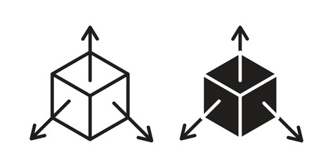 Bim icon glyph and line set thin line symbol concept. © kia