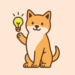 shibainu dog having idea