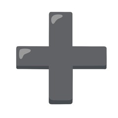 Obraz premium white cross on black