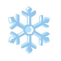 blue snowflake on white background