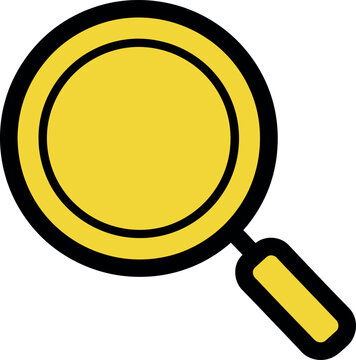 Yellow magnifying glass search Vector