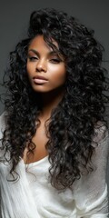 Deep Wave Weave Hair. Black Human Hair Extensions Bundles with Curly Texture