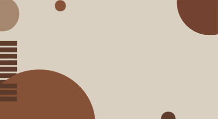 Abstract geometric composition featuring earthy tones and minimalist shapes