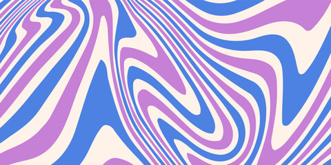 Abstract Trippy Hand Drawn Groovy Pattern Vector Design. fluid background.