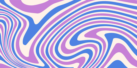 Abstract Trippy Hand Drawn Groovy Pattern Vector Design. fluid background.