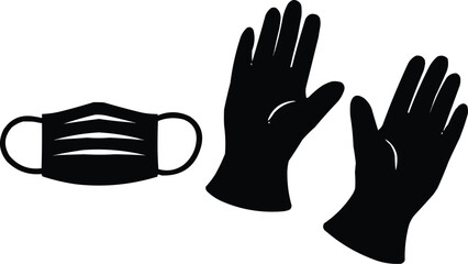 Silhouette illustration of Surgical Equipment & Instruments, Healthcare Protection Silhouette