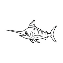 Obraz premium Illustration of a swordfish, this majestic sea creature is perfect for educational materials and marinethemed designs