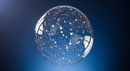 Clear Sphere with Intricate Design.