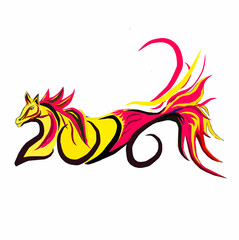 fire horse vector illustration 2026