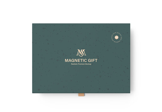 Magnetic gift box Mockup Template