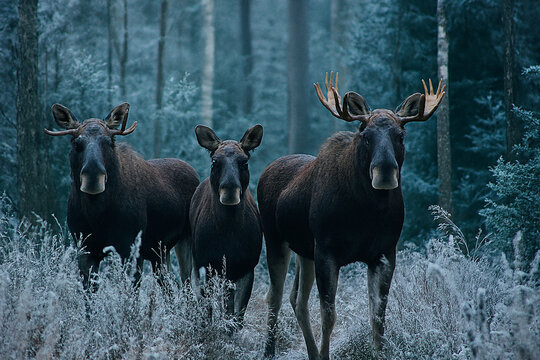 moose in the forest