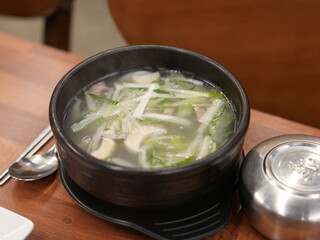 Korean food. Beef Bone Soup