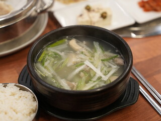 Korean food. Beef Bone Soup