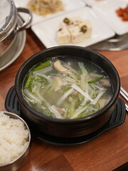 Korean food. Beef Bone Soup