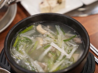Korean food. Beef Bone Soup