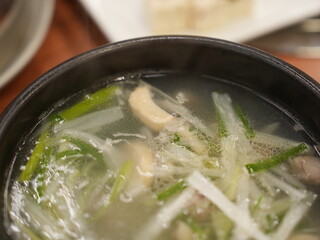 Korean food. Beef Bone Soup