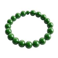 Obraz premium Elegant jade bead bracelet on a black background, perfect for jewelry concepts