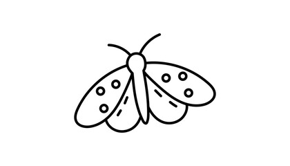 A moth insect with wings, luna and lepidoptera traits. This noctuid antennae design connects tarot, magic and witchcraft. Occult mystic esoteric astrology includes moon and celestial.