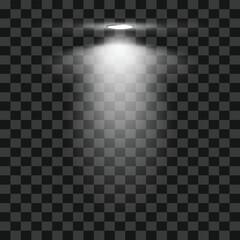 Fototapeta premium Spotlight Effect on Transparent Background – Realistic Light Beam for Digital Design and Overlays